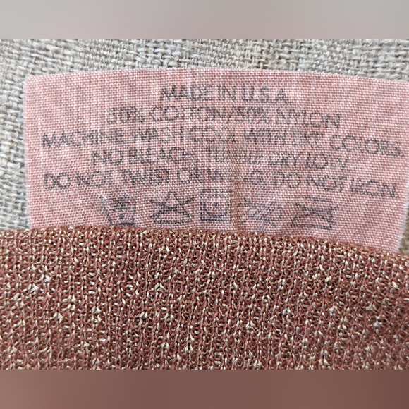 Michael Stars Y2K cocoa knit mock wrap top OS fitted bodycon 3/4 sleeve - Picture 6 of 7